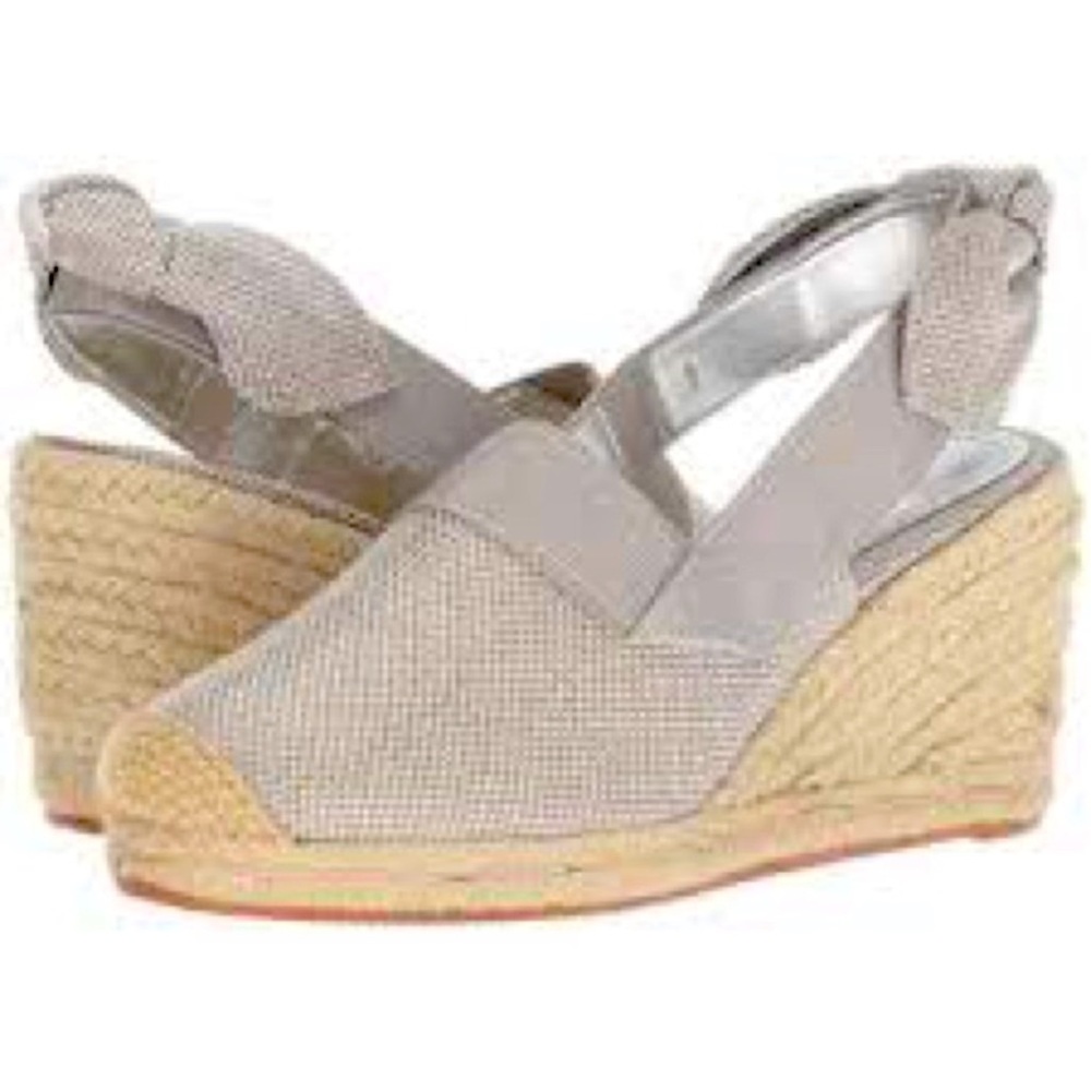 Lauren Ralph Lauren Helma Closed Toe Espadrilles Platform Heels | Silver | Sz 9